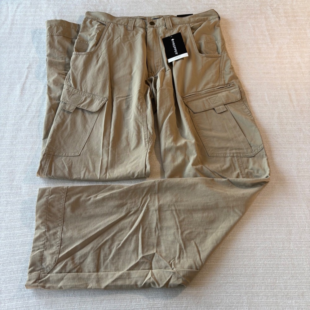 Propper Mens Tactical Cargo Pants 32x34 Khaki Tan Ripstop Slim Fit New NWT
